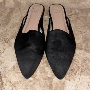 Black suede slides 7.5 a new day brand new no tags